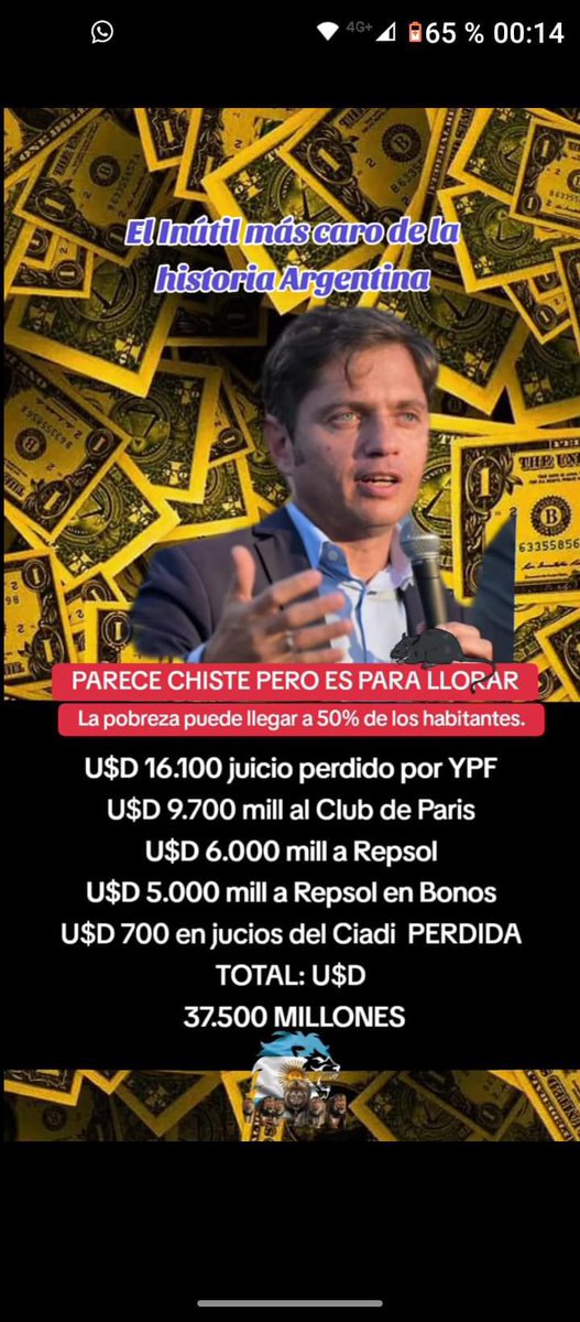 PacoDePalmaT1's tweet photo. @clarincom #kicilofKACHIVACHE
DEVUELVE @IOMAgba A LOS AFILIADOS!
OJALÁ LA JUSTICIA LOS ALCANCE A KICILOF Y AL CASTRO CHAVISTA #homeroGiles🤮 https://t.co/OwJ46I9XNz