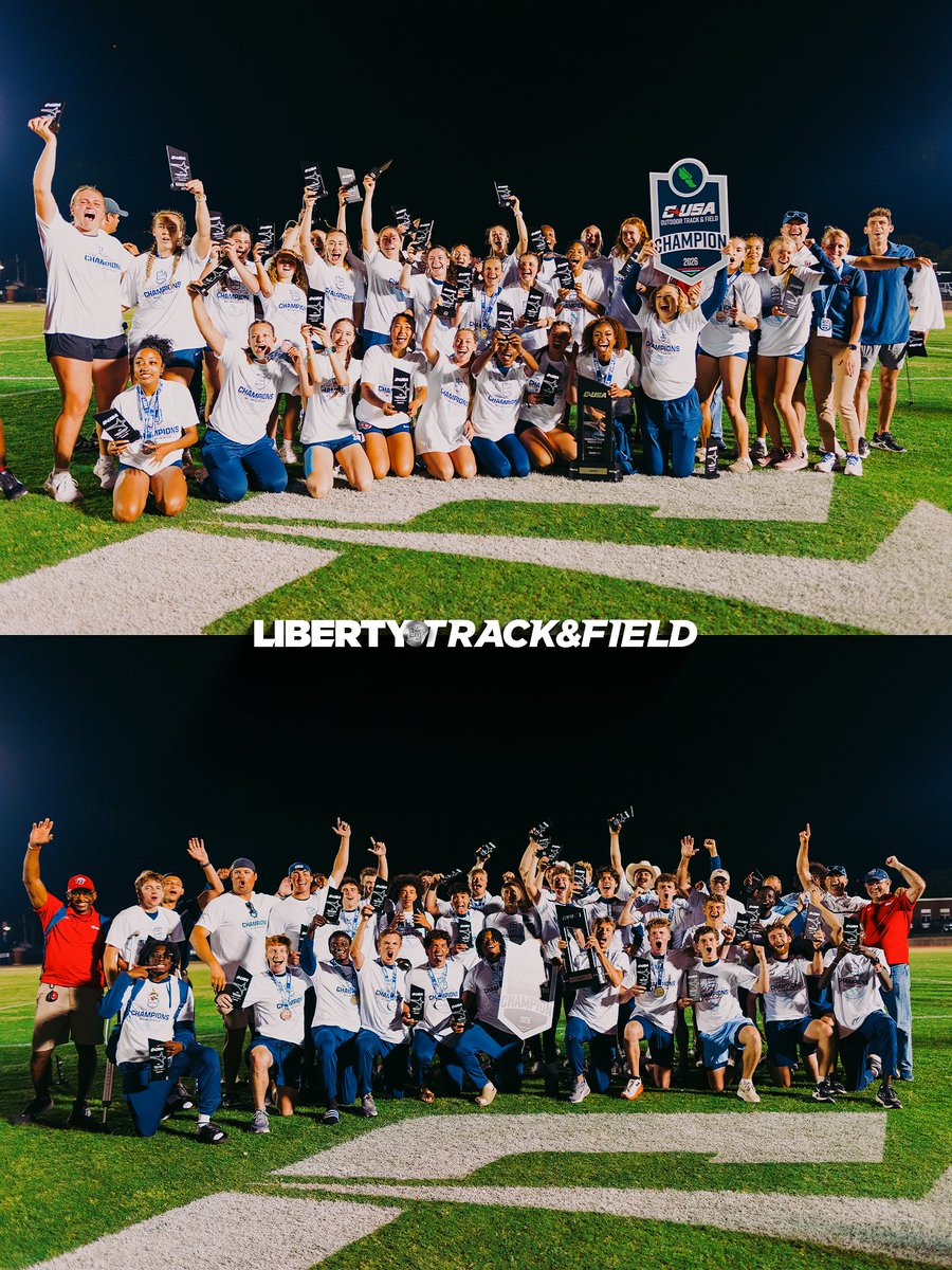 Liberty_XCTF's tweet photo. It's always better to celebrate together! 🥳

We're blessed to add a pair of CUSA 🏆 to the case.

#HonorHim https://t.co/R4j4IDkFlN