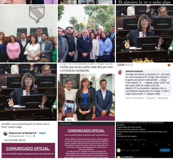 AnaKarinaLLA's tweet photo. Menosmal que según los militantes libertarios que fueron  en patota al  @ConcejoLR 
una concejal de La Rioja no es importante para los Menem .
Este grupo fue creado para hostigarme .
Primera entrega de las capturas . https://t.co/KljIVKYIYp