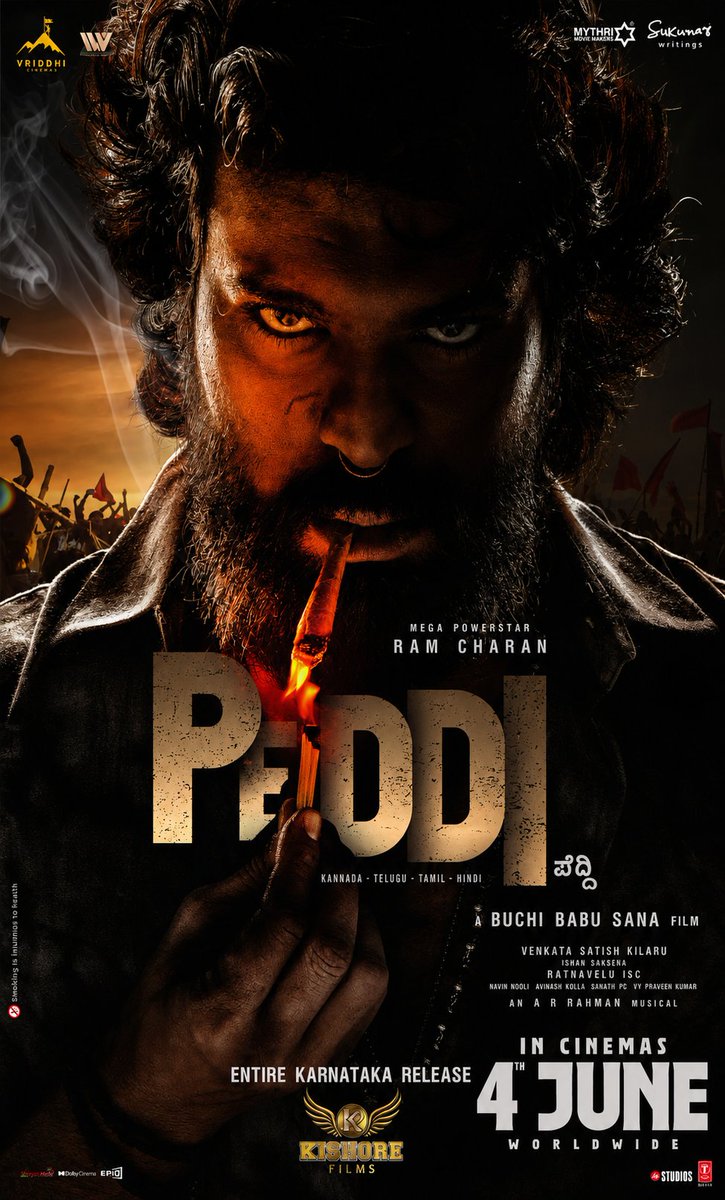 KA_Talkies's tweet photo. #Peddi Today Karnataka  Paper AD. 

Entire Karnataka Release by #Kishorefilms

In Cinemas from June 04,2026 ✨ https://t.co/0TOZG1Q7Vw