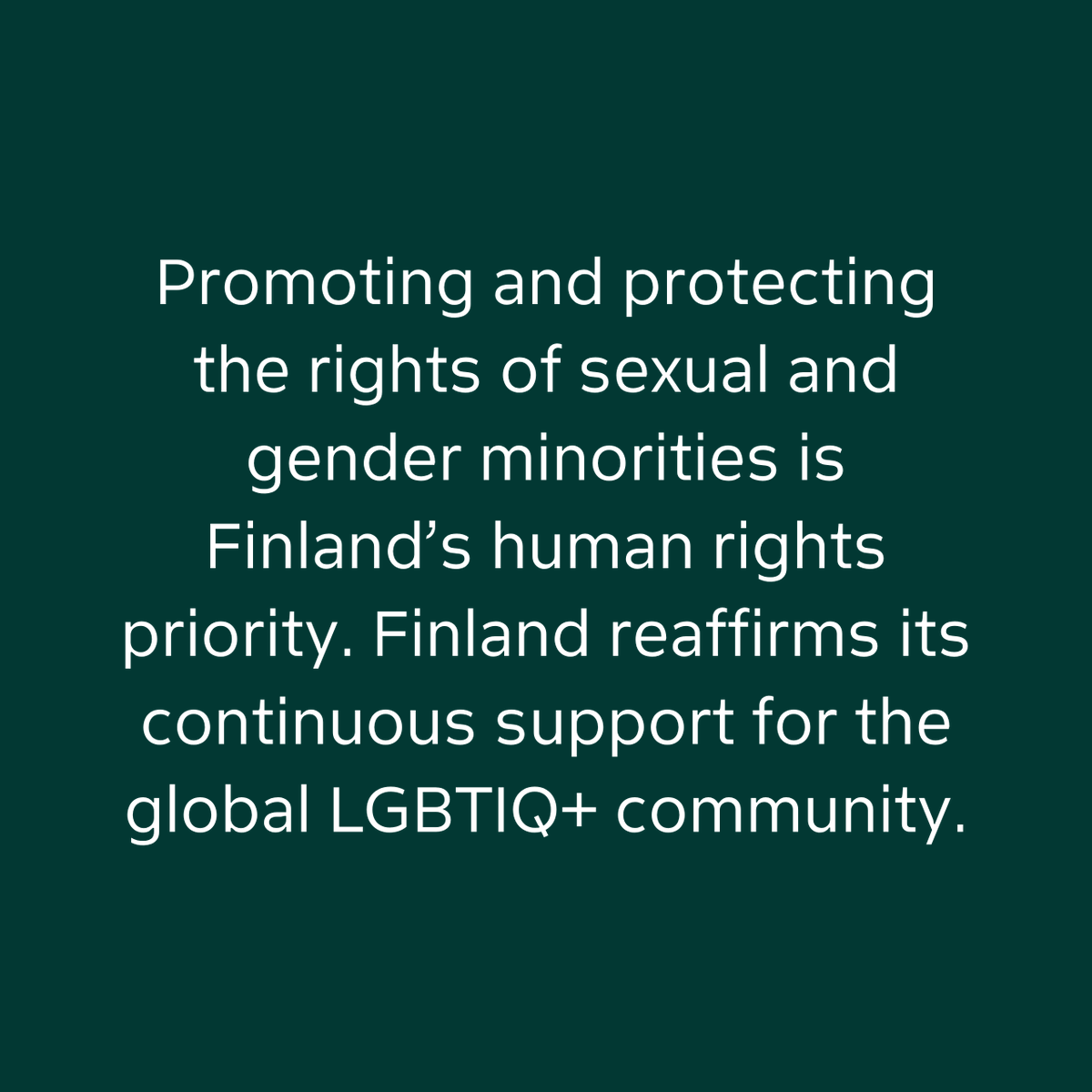 FinEmbBudapest's tweet photo. Promoting and protecting the rights of sexual and gender minorities is Finland’s human rights priority. Finland reaffirms its continuous support for the global LGBTIQ+ community.

#IDAHOT #IDAHOBIT2026 #HumanRights https://t.co/MMXLGhARZS