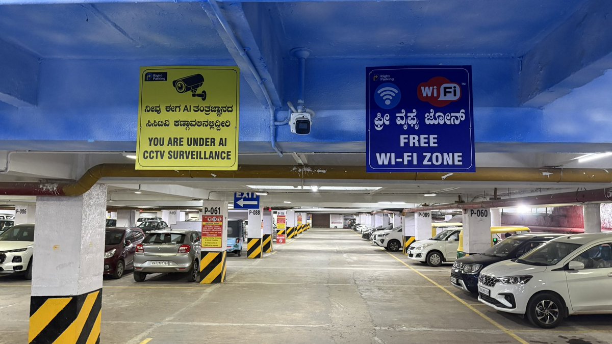FINDVISHWA's tweet photo. Pleasantly surprised to see the amazing overhaul below KR Market by BCCC 👏

Good lighting, emergency alerts, free WiFi, dedicated parkings, EV charging, FASTag integrated payments and more — this is the kind of urban infrastructure Bengaluru deserves.
@GBA_office @BCCCofficial https://t.co/bLaVWAJ8sJ