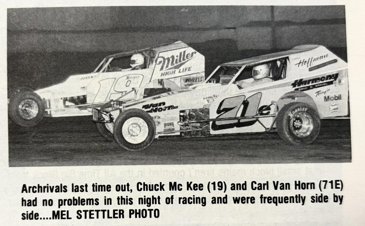 DaveTaylor96268's tweet photo. Carl 'Fuzzy' Van Horn #71E & Chuck McKee #19 https://t.co/71qHg0y5od