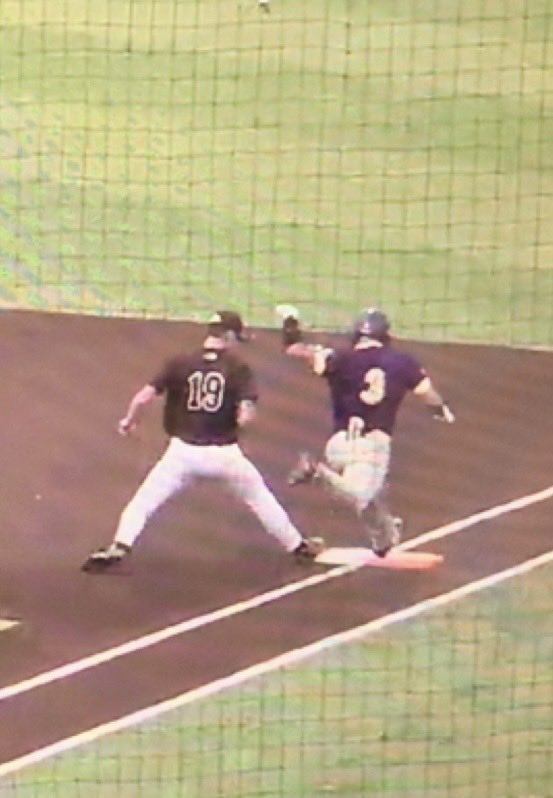 pgraphos's tweet photo. Well said.  This missed call resulted in 2 runs. Would have been an obvious out on replay. Runner’s foot clearly not on the bag yet and should have been the 3rd out. https://t.co/JUA3ZW64Lt