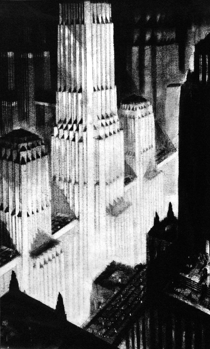 parianmarble's tweet photo. Hugh Ferriss https://t.co/LWXOVjzvIO