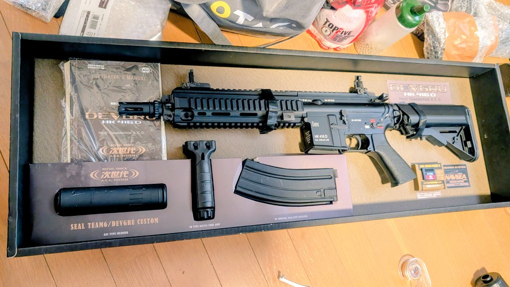東京マルイ次世代HK416D・サバゲー引退まとめセット(美品) そいやサバゲーも退役(引退)した。 こっちもお世話になりました