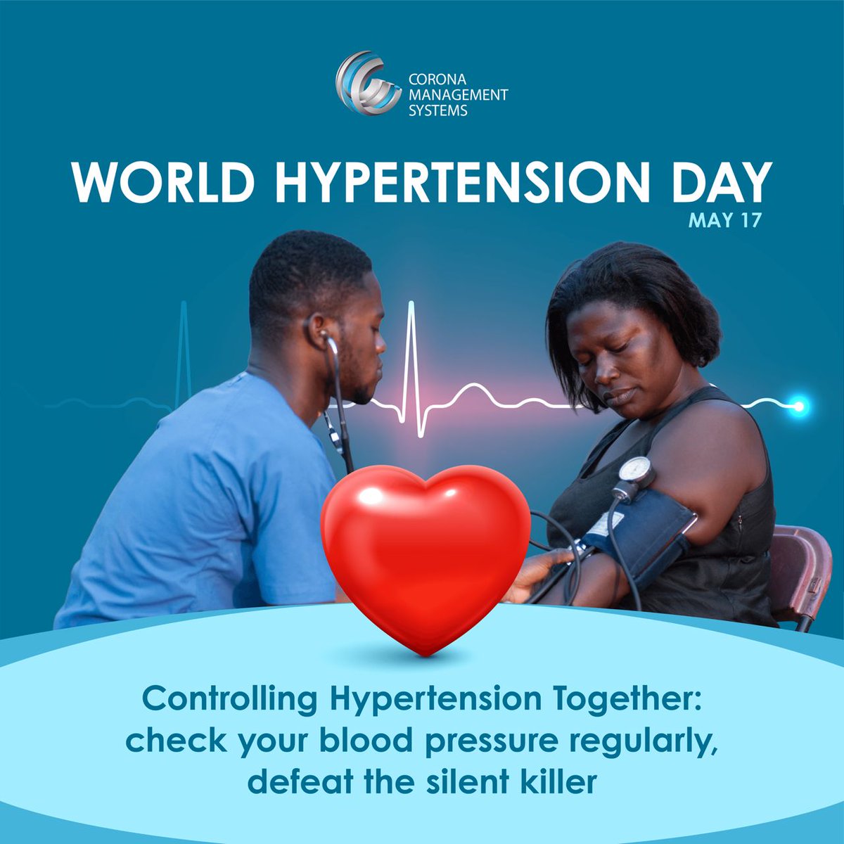 coronams's tweet photo. #Hypertension can develop silently without noticeable symptoms, which is why regular blood pressure checks matter. 

This #WorldHypertensionDay, let’s work together to defeat the silent killer through early detection, healthy habits, and awareness. 

#BloodPressure #HeartHealth https://t.co/ljyJgzQixn