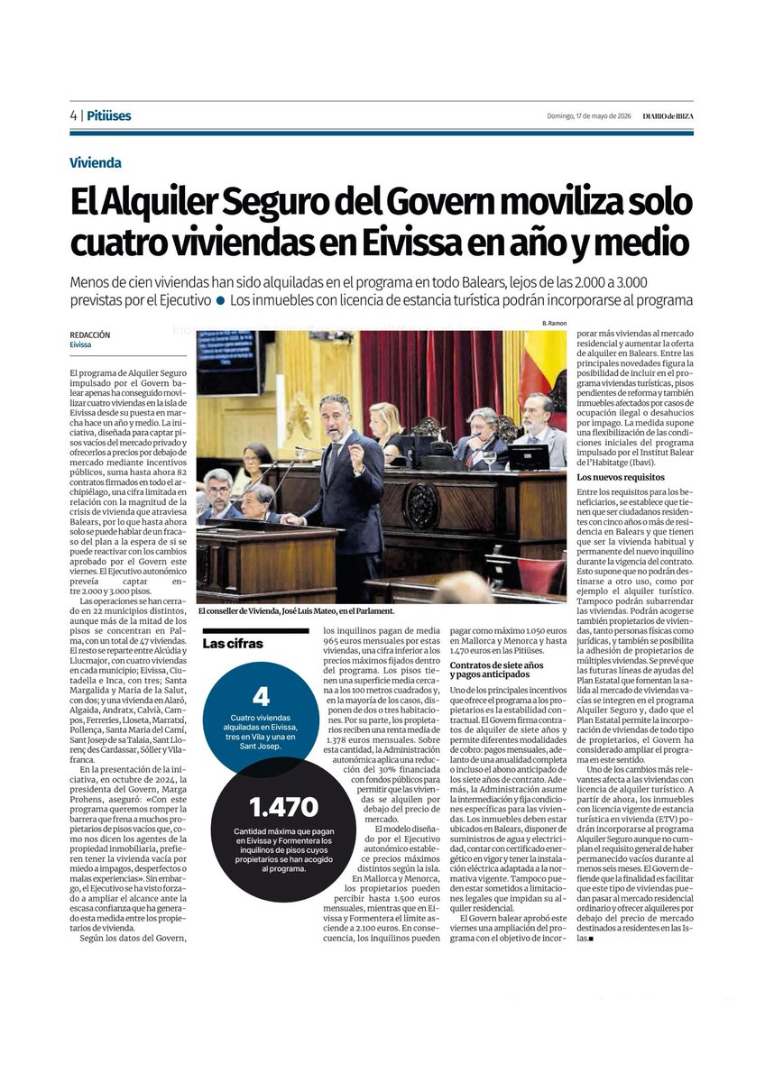 elelopez77's tweet photo. La triste realidad de nuestra isla. Precios de venta y alquiler desorbitados. PPolíticas de vivienda fracasadas, cero vivienda pública y a un precio asequible en el mercado. 
Y aún así, se niegan a intervenir el mercado especulador de la vivienda. #NosEchan https://t.co/5AfPQ3MADy