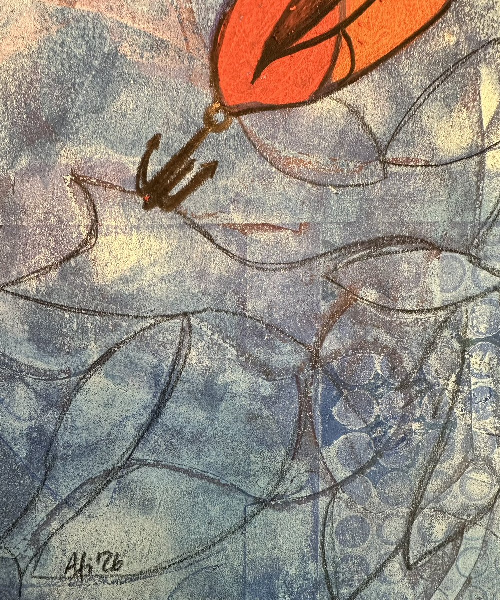 FischerA_FR's tweet photo. Tag 17 #Mermay 

Blinker

#kleinekunstklasse #acrylics #printing #monotype #mermay2026 #pastels #pencils https://t.co/5ORPJPiVSH