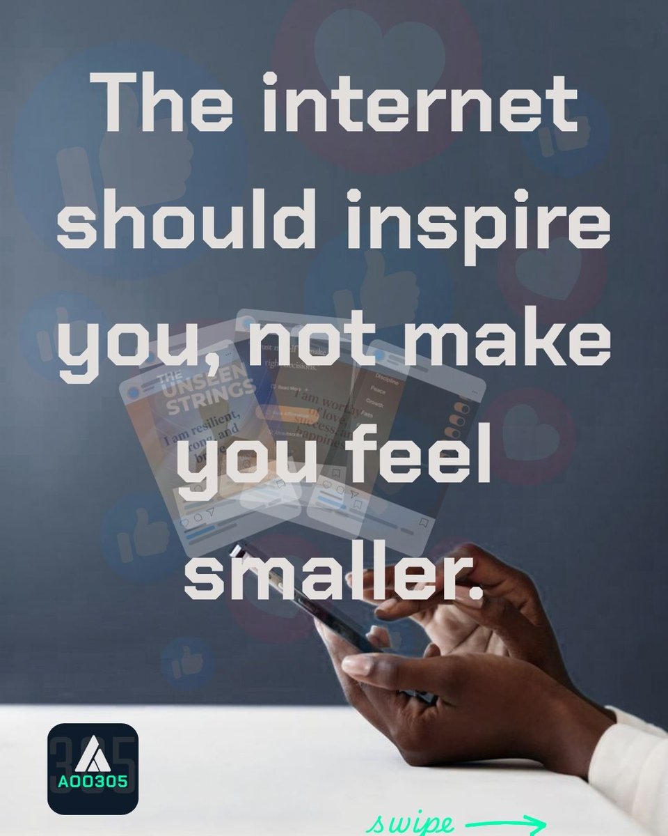 aoo305_'s tweet photo. The internet was meant to inspire people, not make them feel inadequate.

Stop comparing your real life to someone else’s highlights.
Most people only post the moments they want the world to see.
Grow at your own pace.
Your journey is still valid. https://t.co/7Uo8eNS8mr