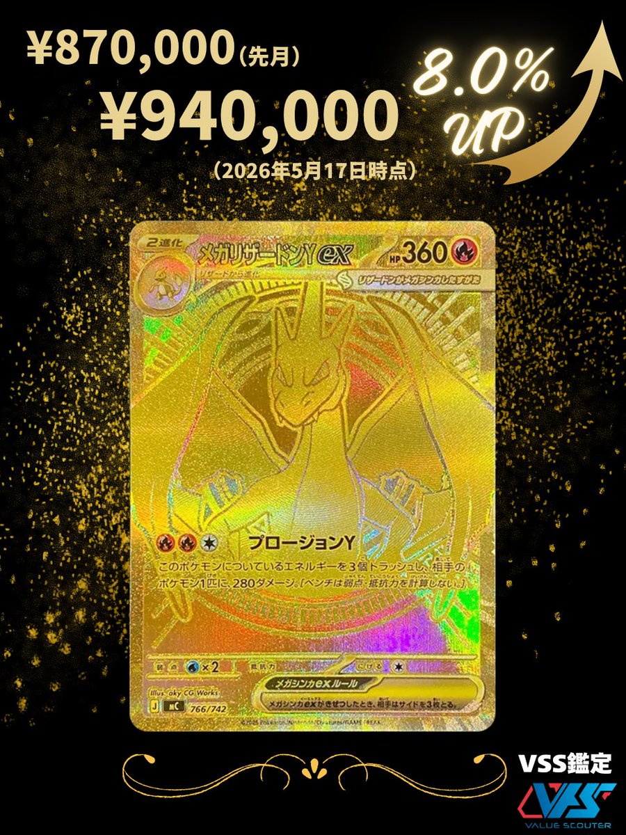 ポケカ相場】メガリザードンYex（MUR）｜ スタートデッキ100 再販が
