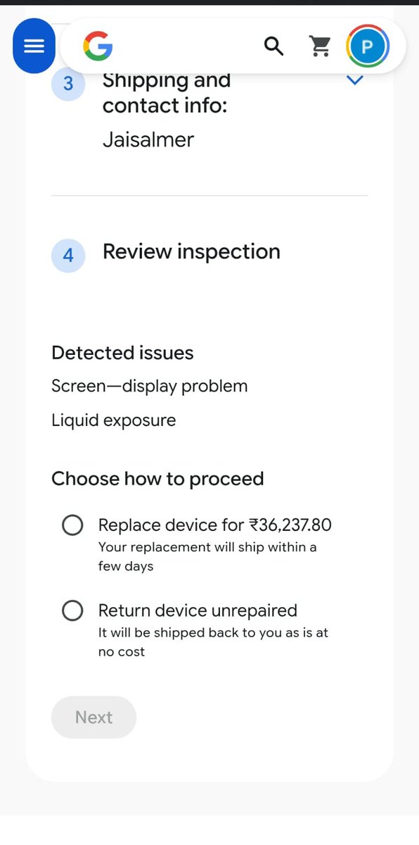 manvendrabhati9's tweet photo. Premium price, pathetic experience.
Recommended Pixel 9A, now regretting it. Paid ₹7,080 for official repair, now @GoogleIndia wants ₹36,237 blaming “Liquid Damage” after poor service center sealing.

Tensor heating + terrible support.
RMA: RMA83992304
@Google #pixelexperience https://t.co/HQ5zU86sTO