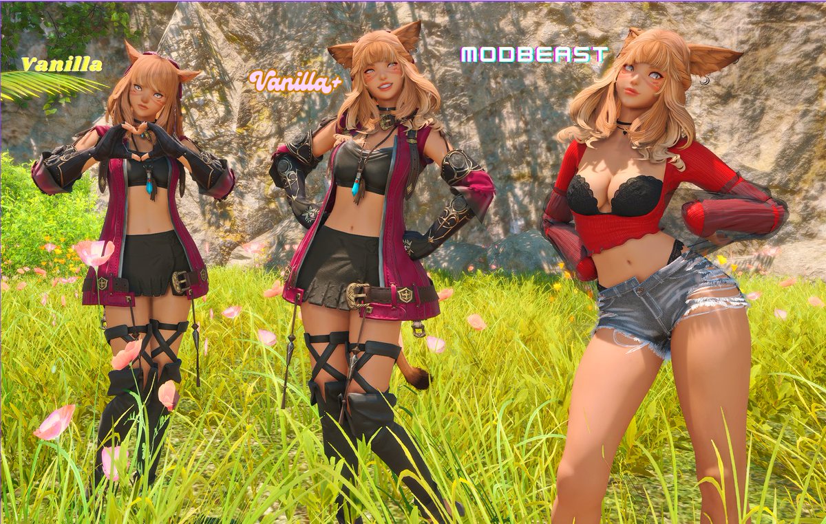 mik4may's tweet photo. "Show me your Evolution"

♥ Vanilla -> Vanilla+ -> MODBEAST ♥

my modbeast is pretty tame compared to most, but I normally keep myself as Vanilla+ as possible x3 https://t.co/xO6jOVR6fc
