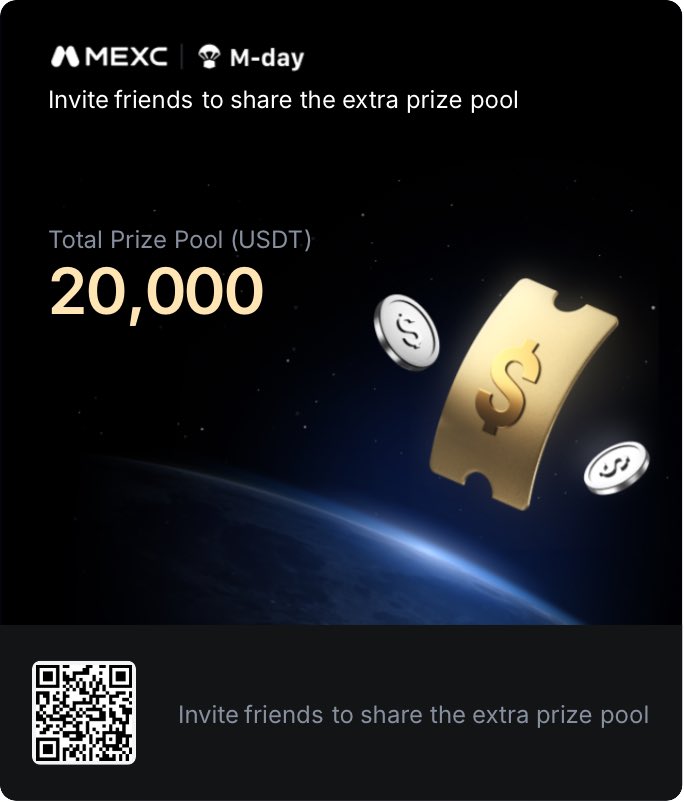 COR901's tweet photo. 🚀 Futures M-Day is here!

Invite your friends and share the extra prize pool of **20,000 USDT** 🎁

Join now, trade futures, and don’t miss your chance to win rewards!

Referral link 👇
https://t.co/dhfeoRLYY2

#MEXC #MDay #Futures #Crypto #Trading https://t.co/kfm23WjoPZ