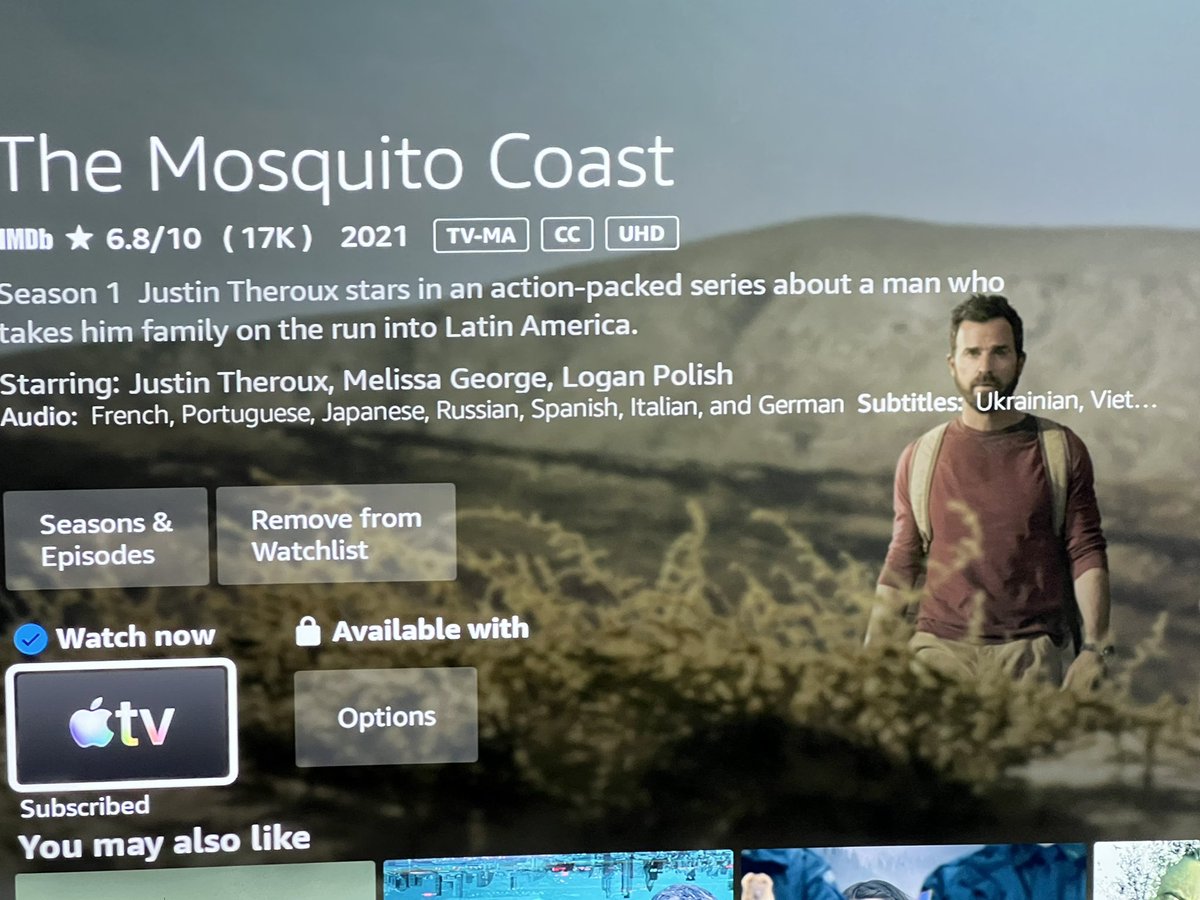 CindyBahamas's tweet photo. @AppleTV the TV series. #TheMosquitoCoast has a misspelled word. Or you may want to say it’s improper grammar. Look closely https://t.co/4ndRi8TCLR