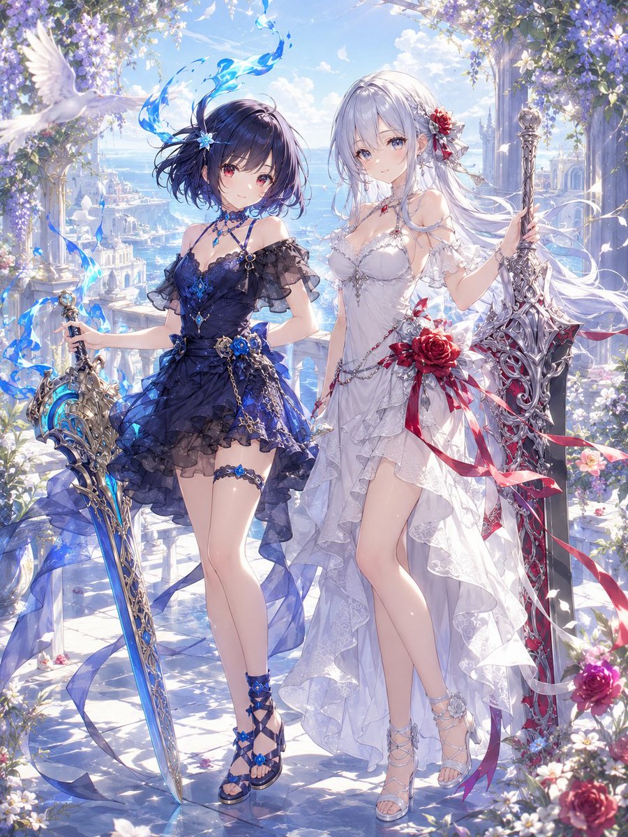 シノアリス界隈 夏服のアリス&スノウホワイト(^∇^)