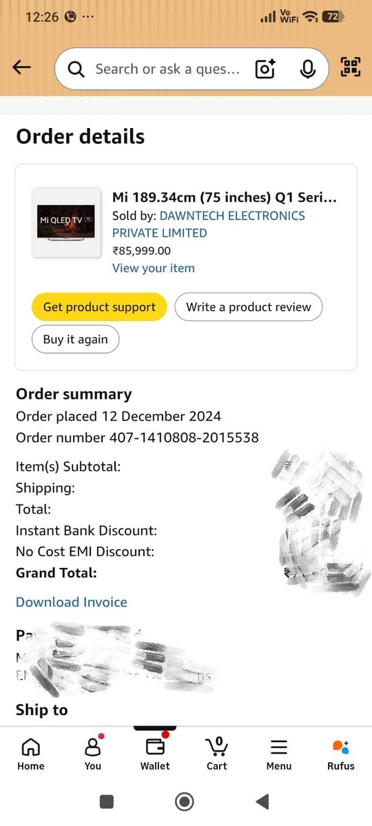 pradyumn02's tweet photo. My 75-inch Xiaomi TV, purchased on Amazon, has failed after just 1.5 years due to a power supply &amp; motherboard issue. A service engineer confirmed the faulty motherboard. So disappointing for a premium TV! 😔 @XiaomiIndia, I need a resolution ASAP. 🛠️📺 #XiaomiTV #CustomerSupport https://t.co/xE01PSMQvk