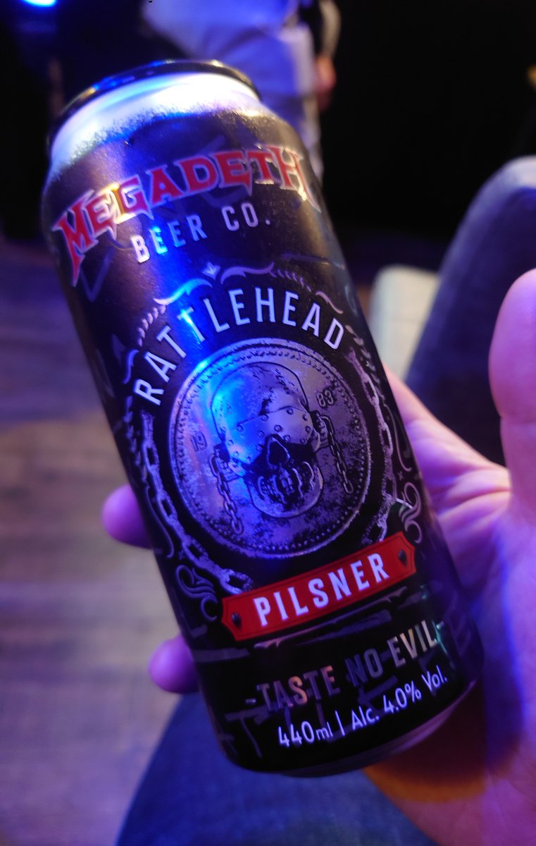 RecordMetal's tweet photo. 昨日飲んだMEGADETHのビール！🍺
デザインめっちゃカッコイイ！🤘 https://t.co/3bHTcJQOOG