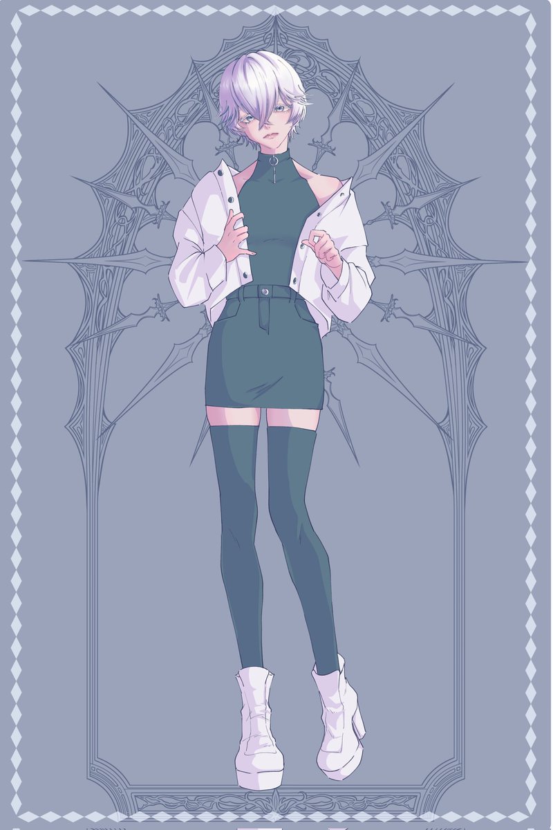 Nikolacpm's tweet photo. お絵描きリハビリとして描いたレム女装？です🥰
モノクロコーデを着せたかった😍 https://t.co/YBsMOk8pmO