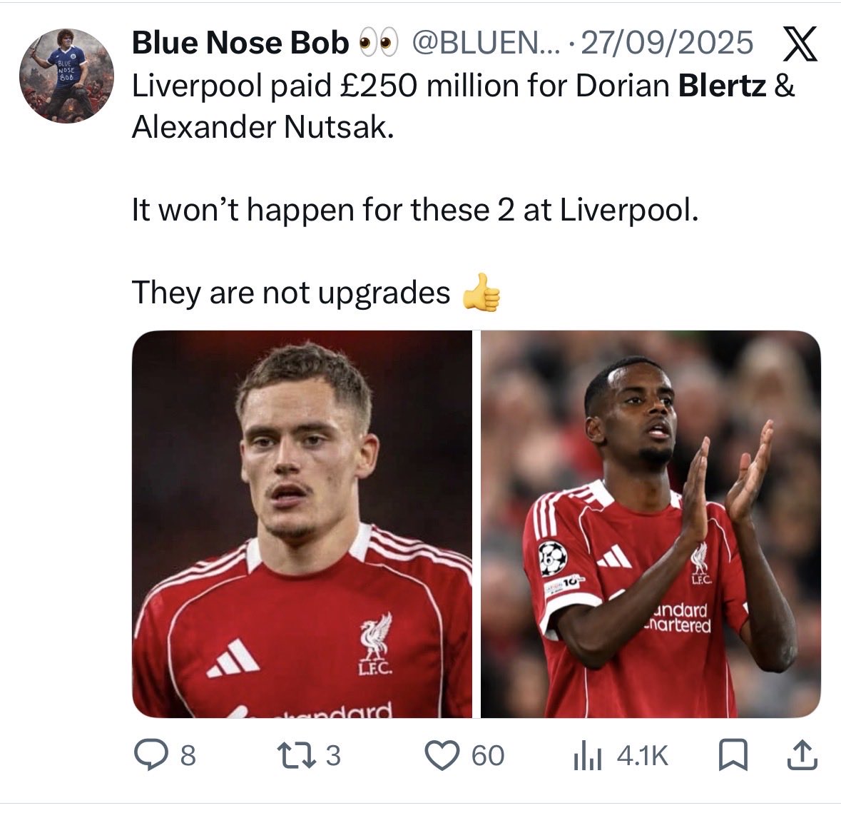 Blue Nose Bob 👀 tweet media