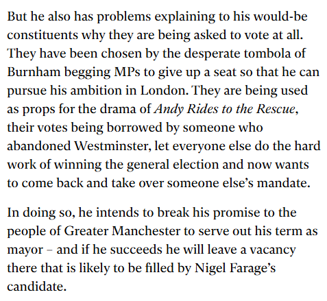 JohnRentoul's tweet photo. Rejoining the EU is only one of the awkward questions will bear down on Burnham during the by-election campaign https://t.co/Wvb4aaUApf https://t.co/Wpdn1pZq7Q