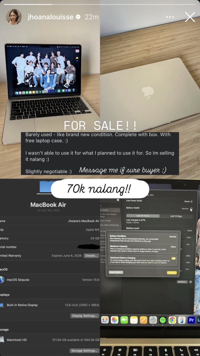 allezlestigres's tweet photo. bilhin niyo na yung macbook ni jho, ang tagal na niyang pinopost yan https://t.co/CZskUceegh