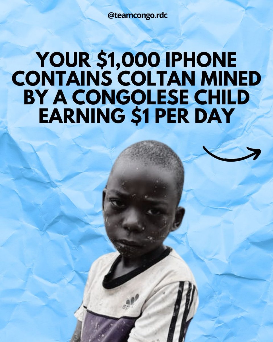 ChezSoryuChris's tweet photo. 🧵1/3 @teamcongordc
50,000 Congolese children are being reduced to slavery in mines across Congo to extract strategic minerals that power our smartphones, computers, and modern technologies.
#1stgenocide
#childlabour
#cobaltmining
#genocide
#supplychainethics
#westerncomplicity https://t.co/AxWcLuBKyk