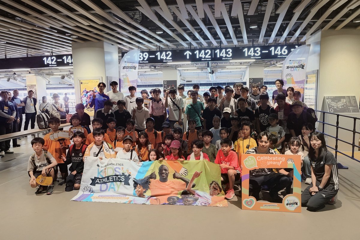 Getsuriku's tweet photo. 日本陸連 特別プロジェクト
「The 5 Powers &amp; High Five」

世界陸連「Kids’Athletics Day」に賛同し子どもたちが“成長できる環境を支援するプロジェクト！ https://t.co/7MdY6B8by7