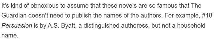 PatrrRoberts's tweet photo. @Steve_Sailer Especially obnoxious not to list authors as this is actually the Jane Austen novel of the same name! https://t.co/nIlveumO2d