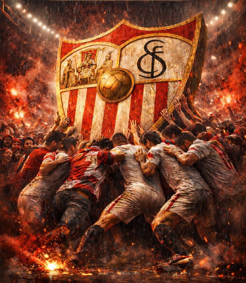 Naujsin's tweet photo. Sevillistas, esto lo sacamos entre todos. Unidos, una vez mas. Llevemos al Sevilla en volandas a ganar. Lleva tu bandera y anima a tu Sevilla ya sea en el campo, en tu casa o en tu peña. Juntos lo vamos a lograr. https://t.co/JMrnUVUdvW