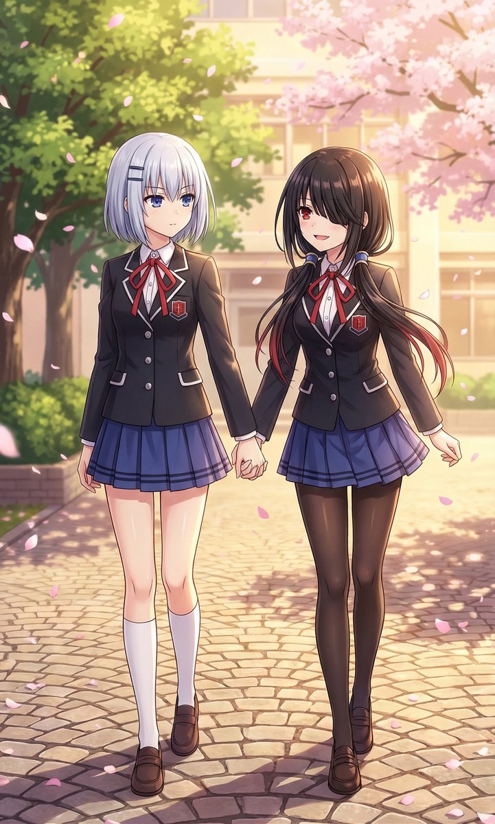 Tick-tock… Mission start. Day 443 — Kurumi & Origami “Their hands