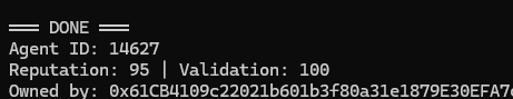 Z3ROtweets_'s tweet photo. @heygurix Yeah... I made mistake with the final receipt address

Done now but i still got the same NFT ERC 721 not the ERC 8004 https://t.co/JD8TnvNtT5