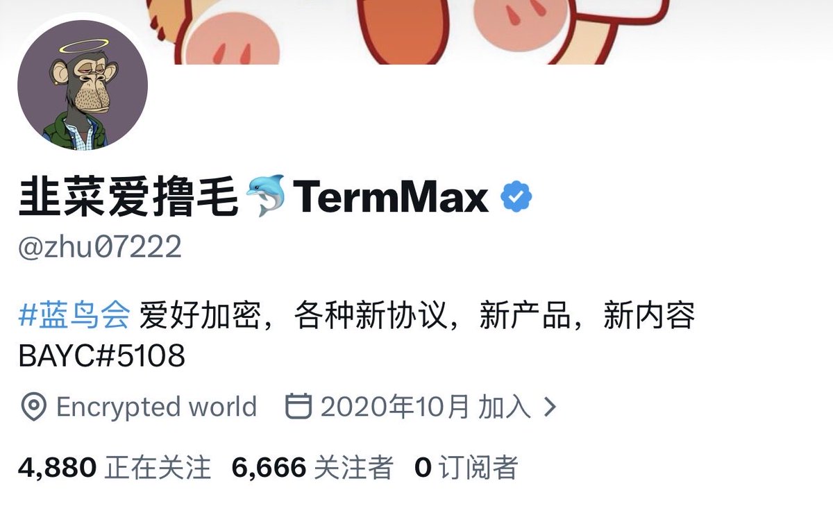 韭菜爱撸毛🐬TermMax tweet media