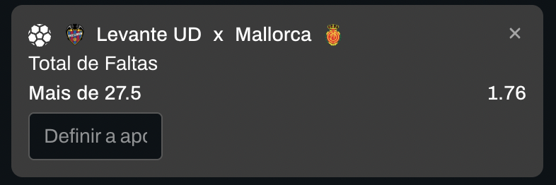 B7tips's tweet photo. Reta final da LaLiga. Duas entradas que gosto, uma pelo padrão e outra pelo must win das equipes.

Rayo em casa cumpriu a linha em 11 dos 19 jogos e hoje o arbitro puxa pro under faltas, Ricardo de Burgos apita. Levante vs Mallorca disputa direta para fugir do rebaixamento. https://t.co/d116hRC5eU