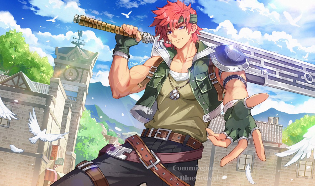 BlueGrovyle Thank for entrusting me with this commission #空の軌跡