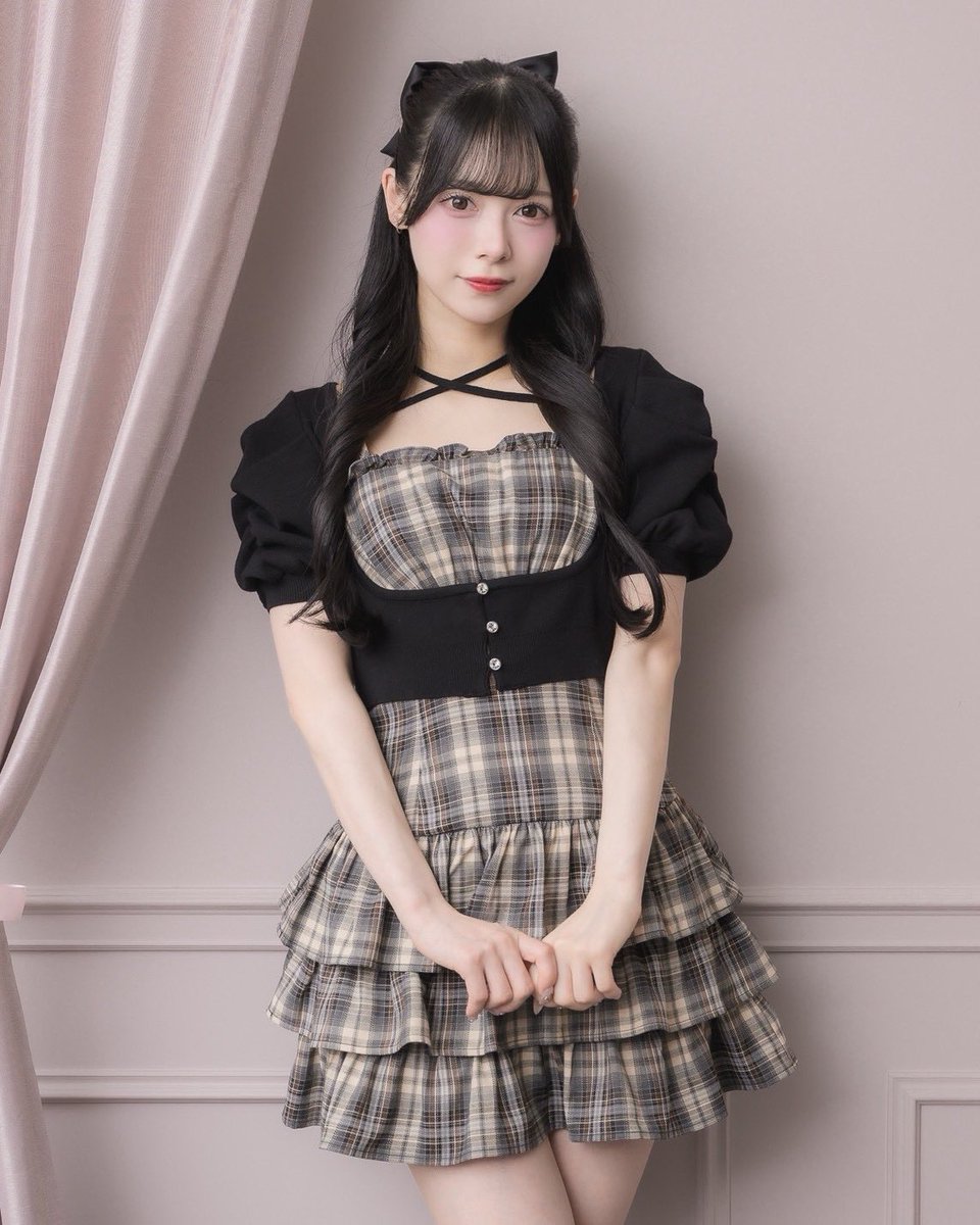 pium early summer collection 🎀／ ♡半袖ビジューカーデ×チェック