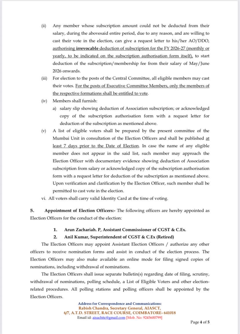 All India Association of Supdt. of Central Tax tweet media