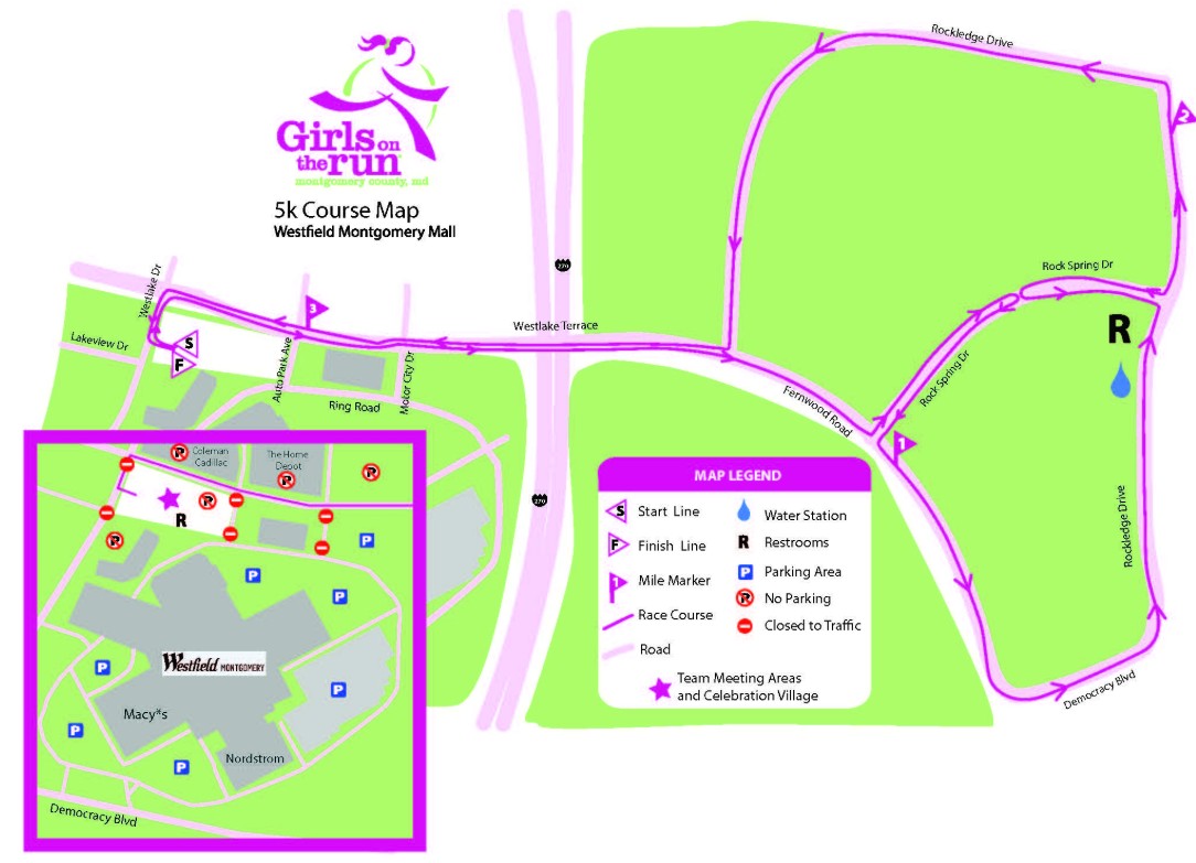 MCDOTNow's tweet photo. 🏃‍♀️🎉Community events are on the move! 🏃‍♀️🎉 
MCDOT Parking Management is supporting this mornings Girls on the Run 5K from 5:00am - 11:00am around Montgomery Mall in #BethesdaMD
🚧 Parking closures will be in place on🚫Democracy Blvd  &amp; 🚫Rock Spring Dr 
▶️https://t.co/K40p2vCpTv https://t.co/YhANBbwSGm