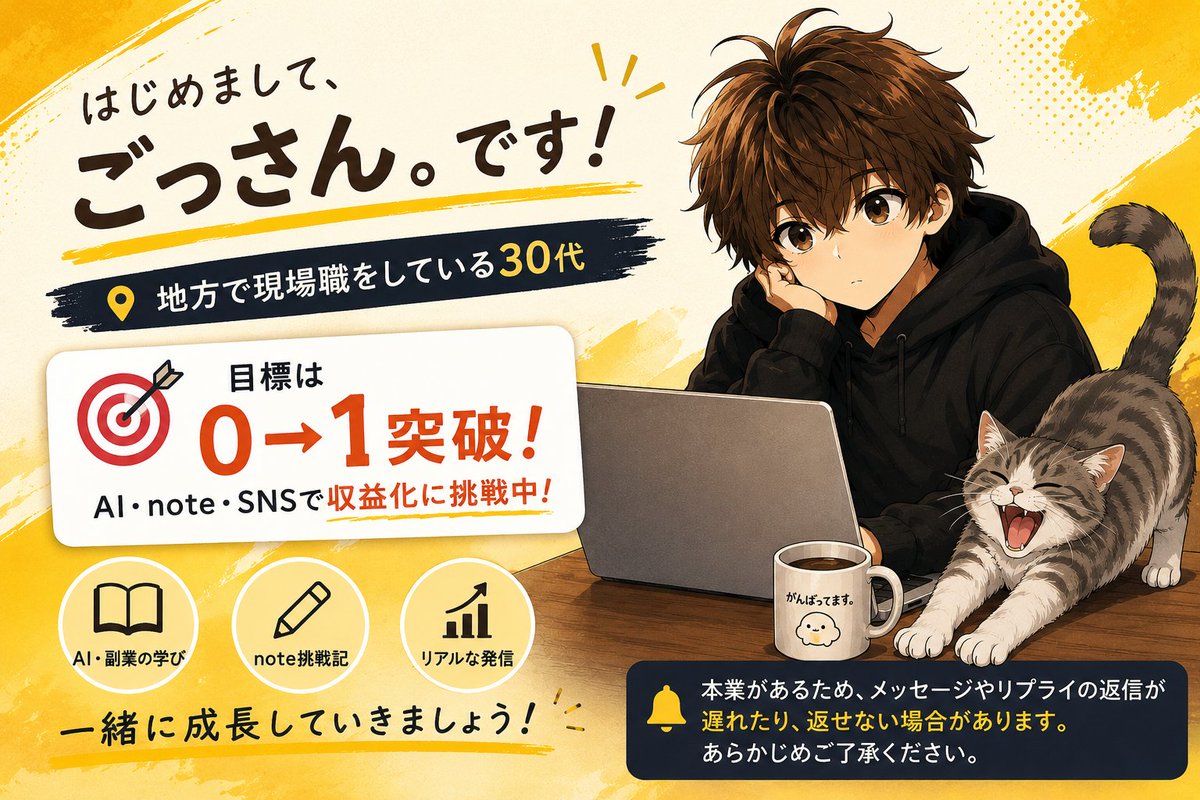 ごっさん。|note×AIで発信中 tweet media