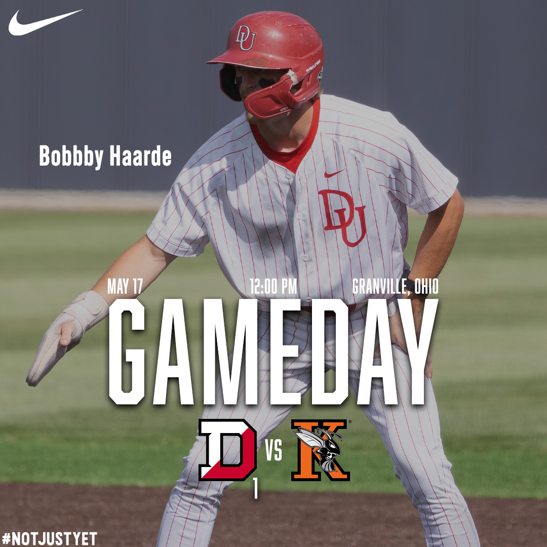 DU_Baseball's tweet photo. NCAA Regional Championship!

🆚 Kalamazoo College
⌚️ 12 PM
📍 Granville, Ohio
📺 https://t.co/vqVgk1bv4U
📊 https://t.co/e7YPy1U8Ee

#NotJustYet https://t.co/GKb3z7HGHT