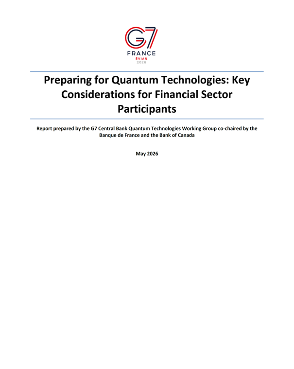 int_mon_econ's tweet photo. Highly relevant!

"Preparing for Quantum Technologies: Key Considerations for Financial Sector Participants," report prepared by the G7 Central Bank Quantum Technologies Working Group co-chaired by the Banque de France and the Bank of Canada.

"This report examines two areas where quantum technologies may have material implications for finance. The first concerns data and communication security, in light of advances in quantum computing that are expected, over time, to challenge widely used cryptographic techniques underpinning digital trust. The second focuses on potential applications of quantum technologies across financial markets, payment systems and central banking activities, as well as their broader system-level effects."

https://t.co/K0IG9xL9uo