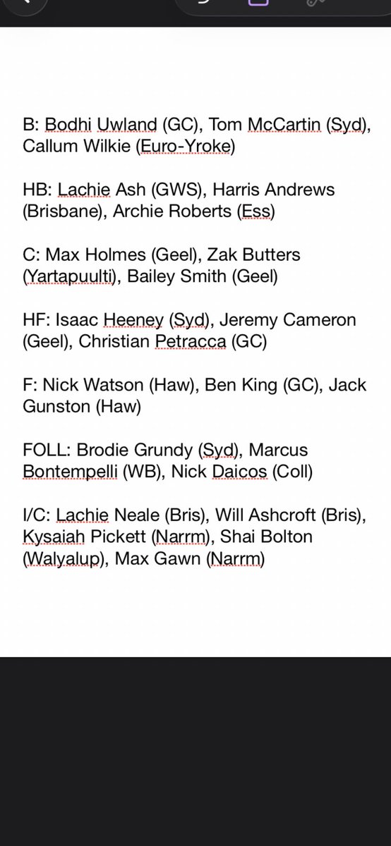 onthemarkafl's tweet photo. My post Round 10 @AFL All-Australian Team is below. More details here https://t.co/Knah5ERPjZ #AFL #MyCurrentAllAustralianTeam https://t.co/83TzpTJuW0