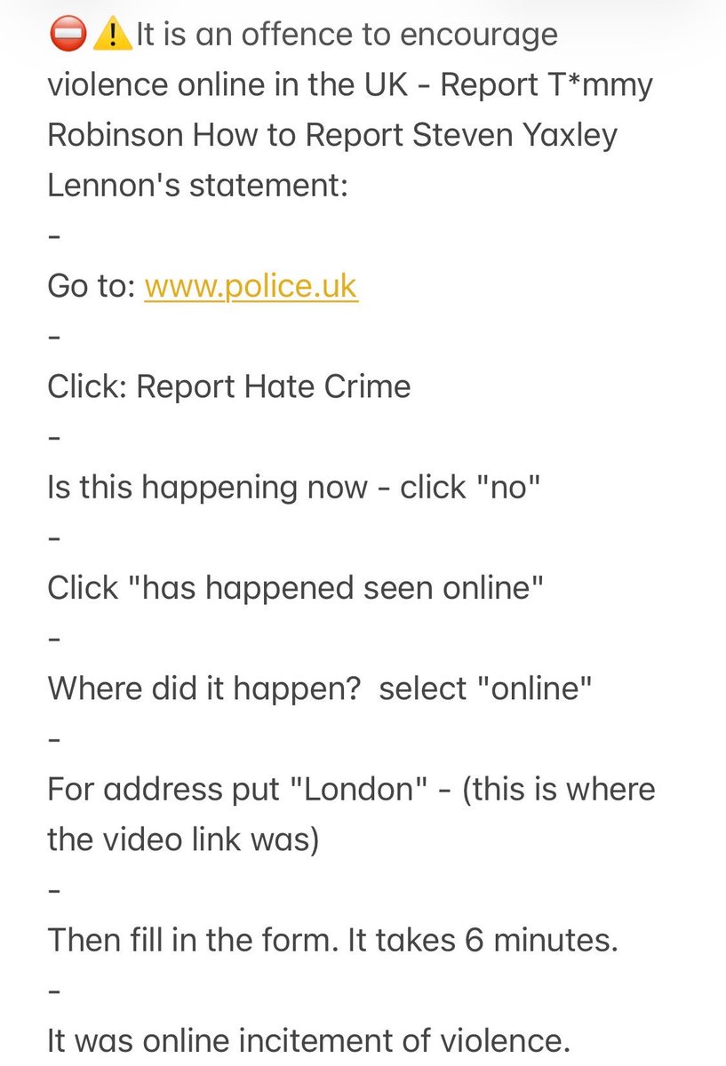 BLMAW's tweet photo. @I_amMukhtar ⚠️Tommy Robinson can be arrested for that statement. ⬇️ https://t.co/kna8kaaXpV