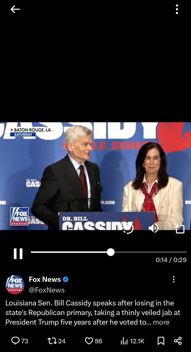 Firsttab_tv433's tweet photo. @FoxNews Sen. Bill Cassidy’s remarks reflect how deeply personal and politically lasting the divisions within the Republican Party remain, especially in the shadow of Donald Trump’s influence.... https://t.co/u7Dim3JSL5
