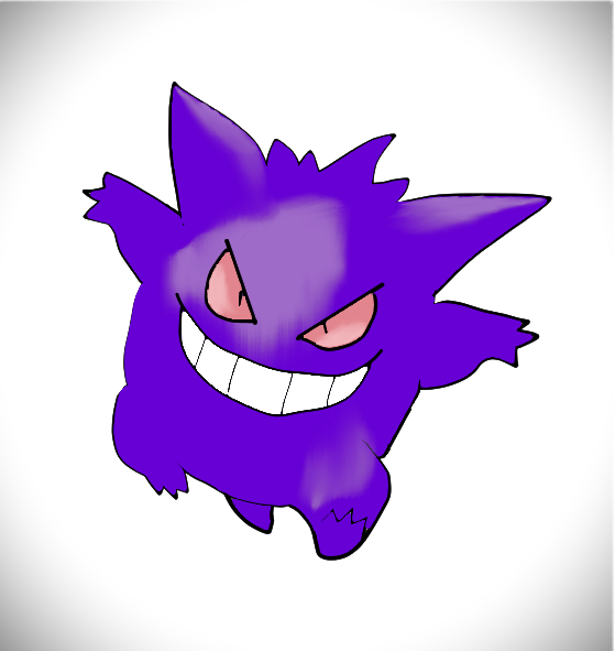 BiggbeeDev's tweet photo. #GameArt #DigitalArt #Gengar Learning to draw digitally... https://t.co/4U4GiOFSNw