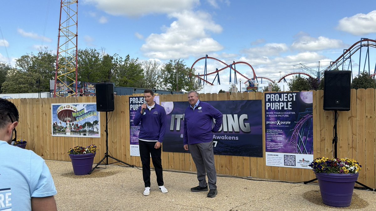 greatohiocc's tweet photo. @SFGrAdventure Partners with Project Purple to Turn Coaster Excitement Into a Greater Purpose!

Charity partnership connects the park’s 2027 coaster project with pancreatic cancer awareness and patient support!

#sixflagsgreatadventure #projectpurple #fightcancer #sfga2027 https://t.co/D05LmqCcTK