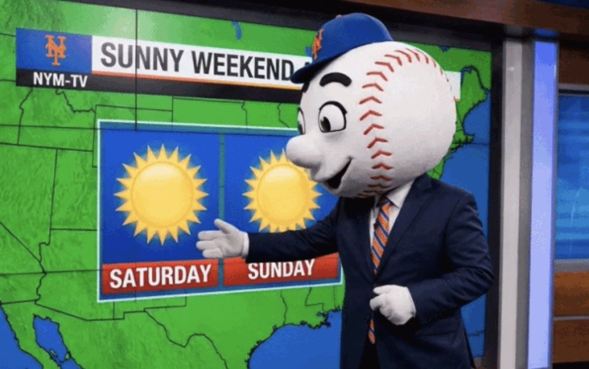 shea_Hello's tweet photo. Mets looking for a series win over the Yankees and a 5-1 homestand. 

Forecast ⬇️ https://t.co/pw4kp2UOwu