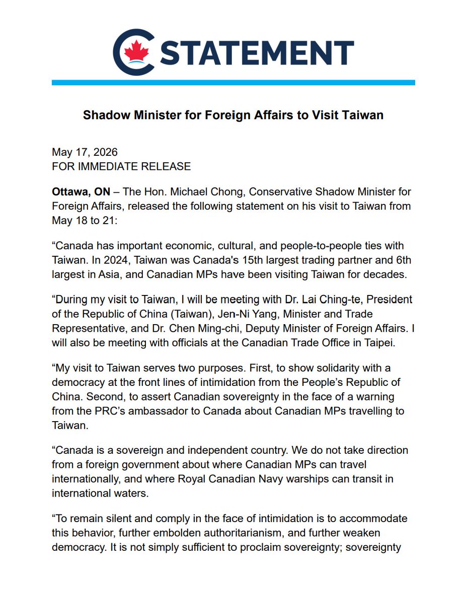 Michael Chong 🇨🇦 tweet media