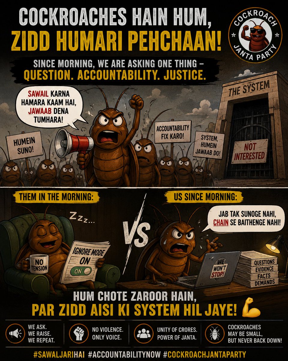 Cockroach Janta Party (GENZzzzzzzz) tweet media