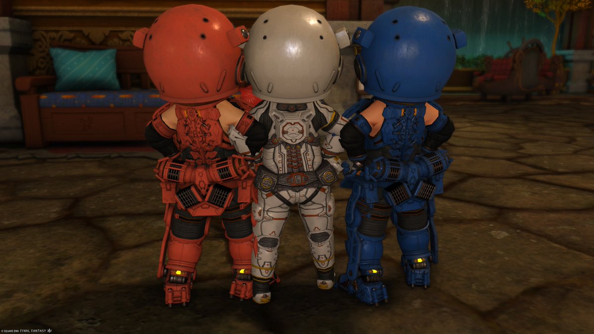 Ashu_shsh's tweet photo. これはあたいたちがフランス国旗のように並んで撮ったときのSSさ
＃FF14 https://t.co/r1uyQjaBdD